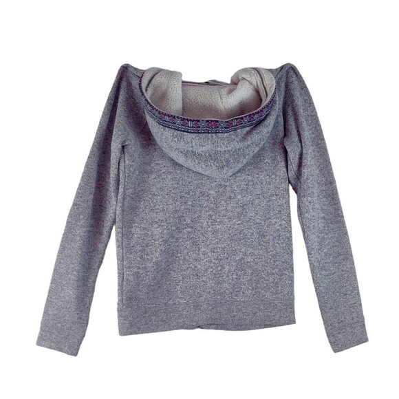 Nordic Cardigan Hoodie by American Eagle Outfitters Ski Skater Cottage Faux Flee - Picture 5 of 9